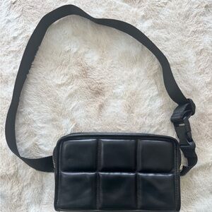 Amanda Uprichard Black Quilted Belt Bag